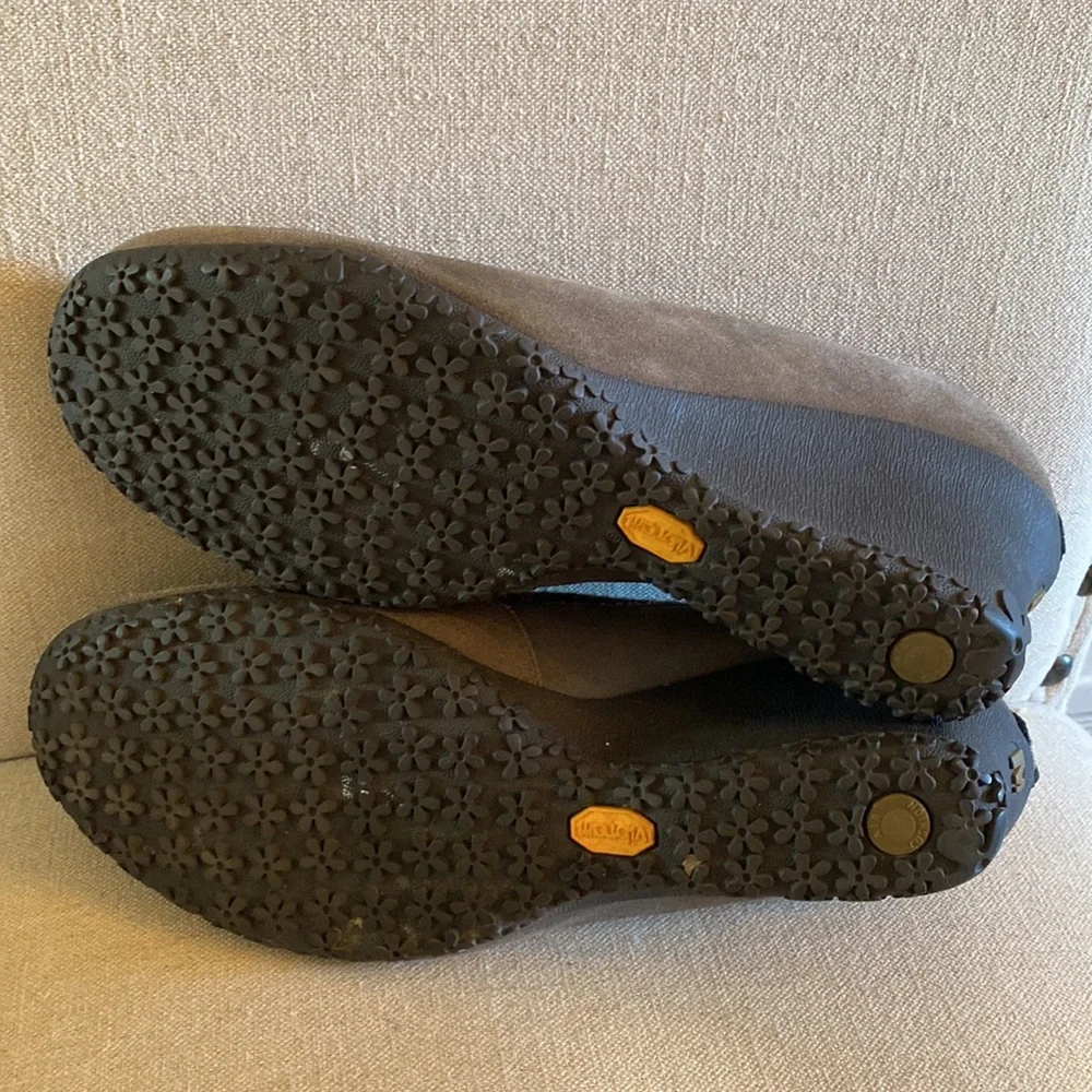 Merrell Tulip Wool Vibram Wedges Suede Grey Taupe Size 10.5